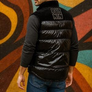 Vintage 90s Bob Marley Burnin Puffer Vest Men’s